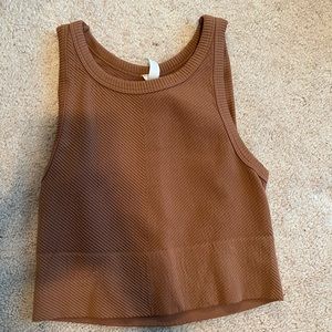 Light brown crop top